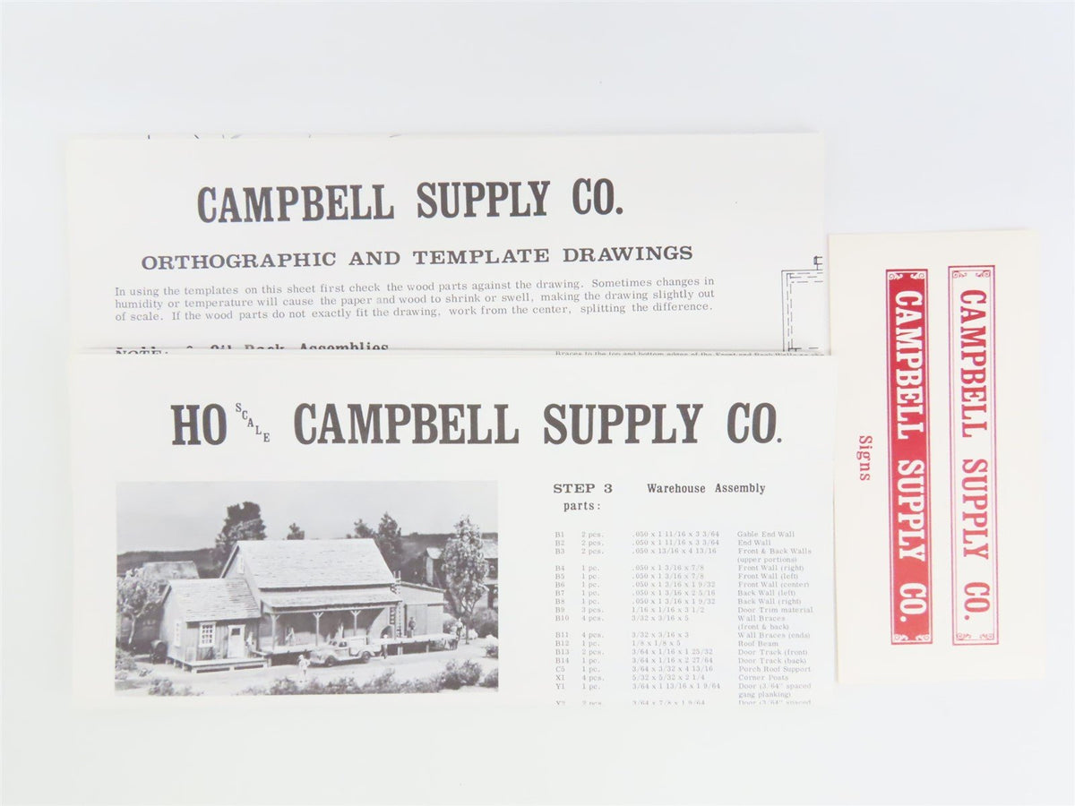 HO Scale Campbell Scale Models Kit #363 Campbell Supply Co.