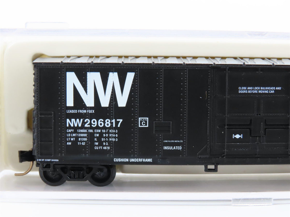 N Scale Atlas 33661 N&amp;W Norfolk &amp; Western 50&#39; FGE Plug Door Box Car #296817