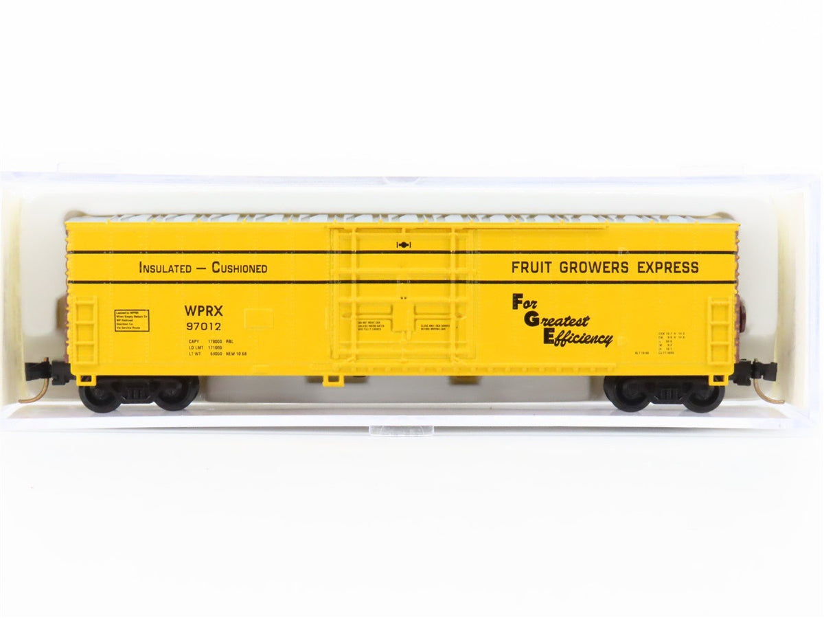 N Scale Atlas 33711 WPRX FGE &quot;Stripes&quot; Fruit Growers Express 50&#39; Box Car #97012
