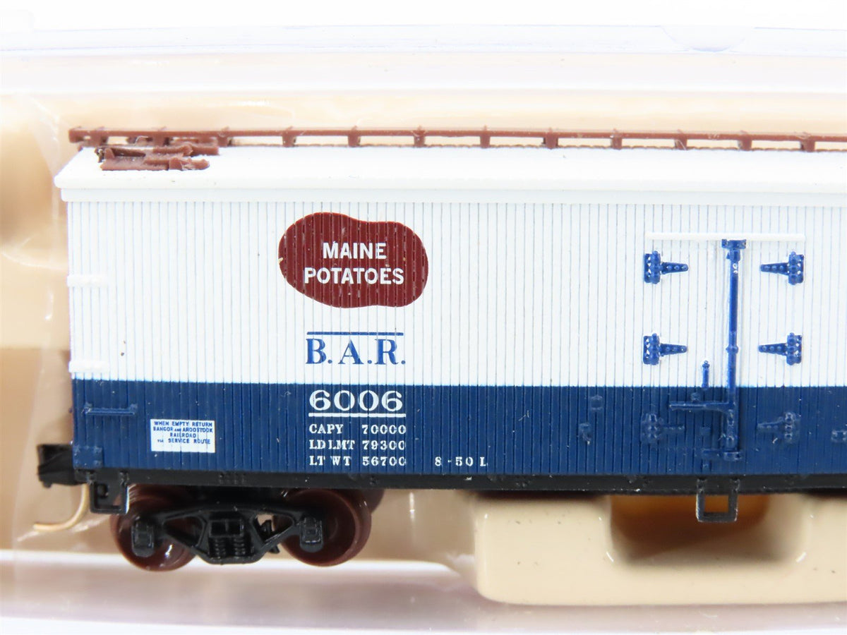 N Scale Atlas 41445 BAR &quot;Maine Potatoes&quot; 40&#39; Woodside Reefer #6006