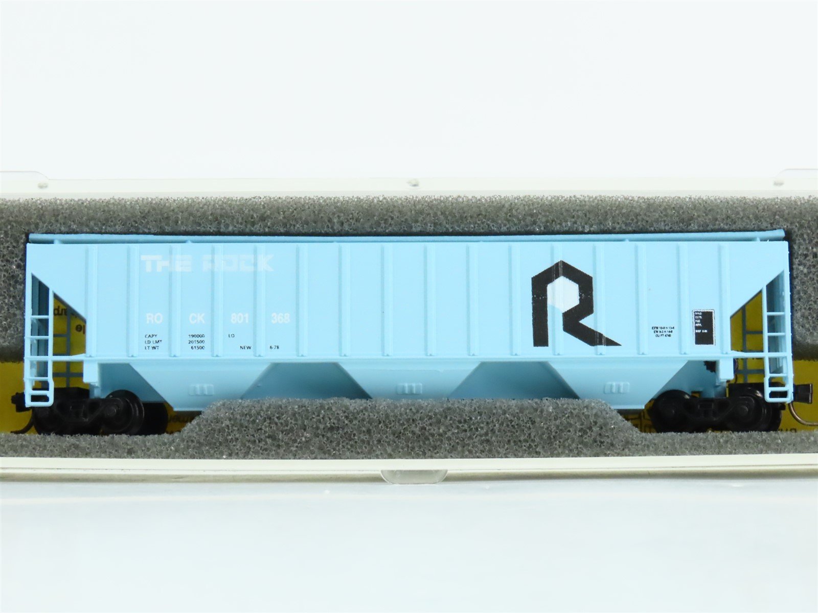 N Scale Precision Masters 1512 ROCK Island Railroad 3-Bay Covered Hopper #801368