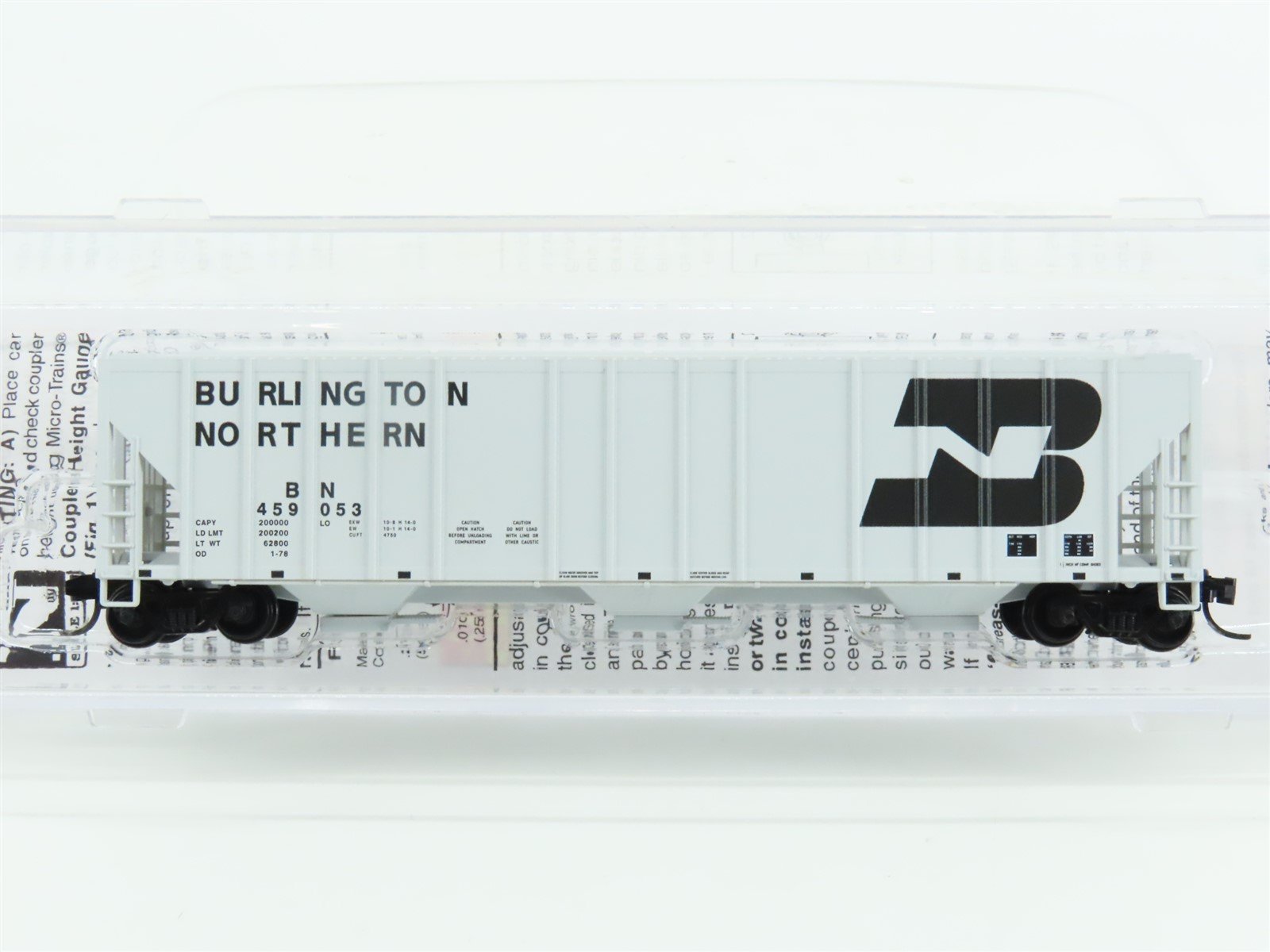 N Scale MicroTrains MTL 09900312 BN Burlington Northern 3-Bay Hopper Car #459053