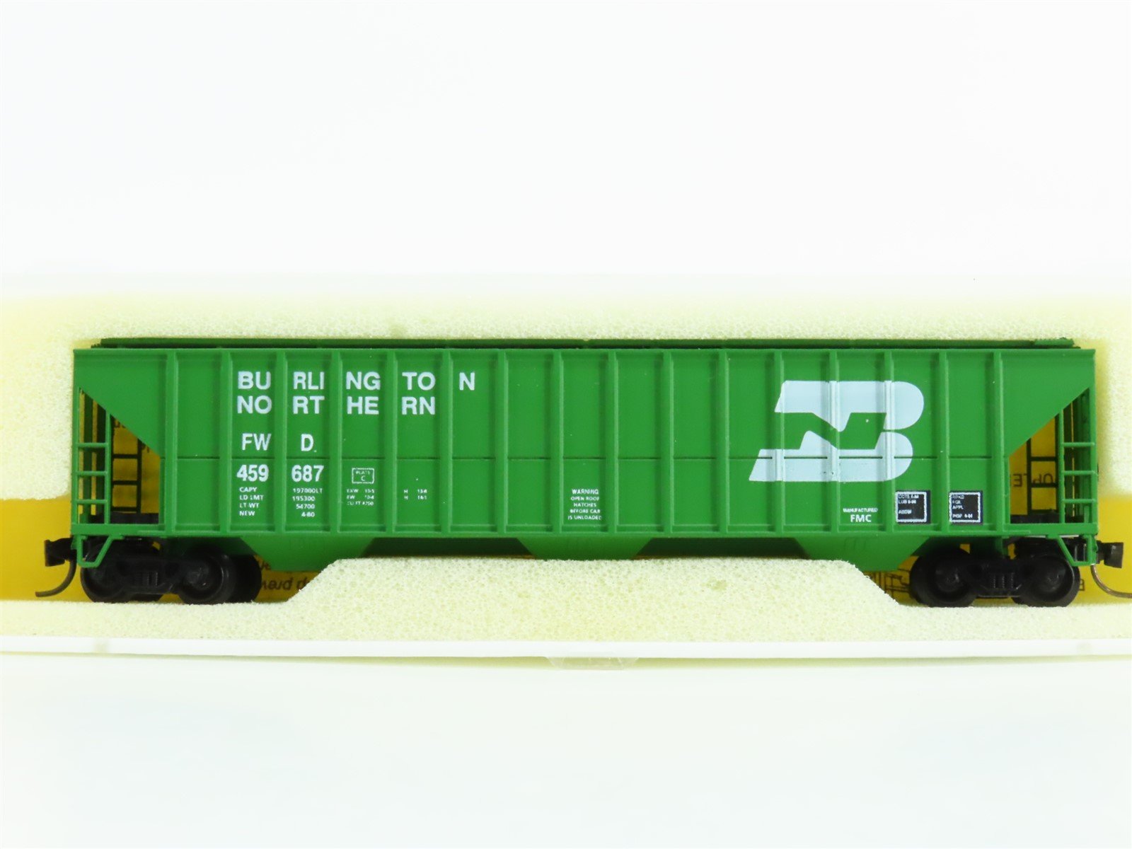 N Scale Precision Masters 1705 FWD BN Burlington Northern 3-Bay Hopper #459687