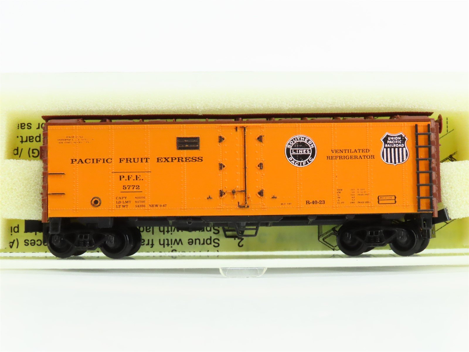 N Scale Precision Masters 1801 SP UP PFE Pacific Fruit Express Reefer #5772