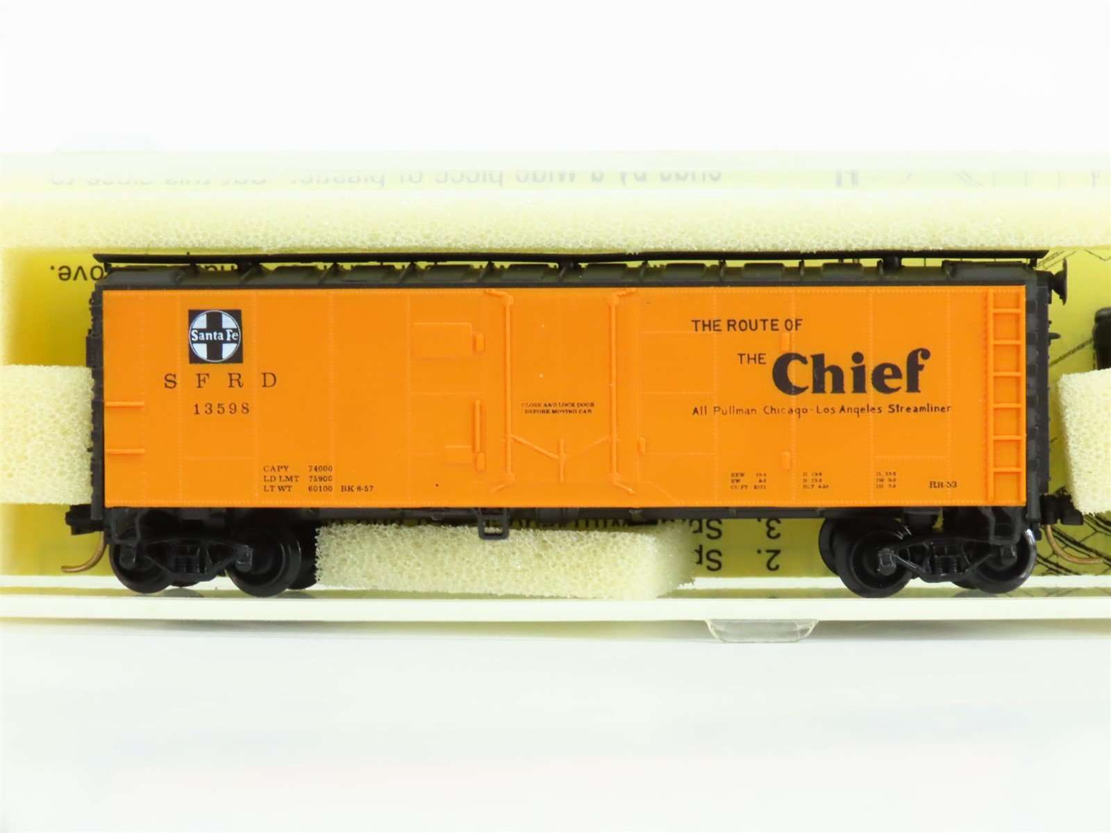 N Scale Precision Masters 1921 SFRD Santa Fe Chief Steel Reefer #13598