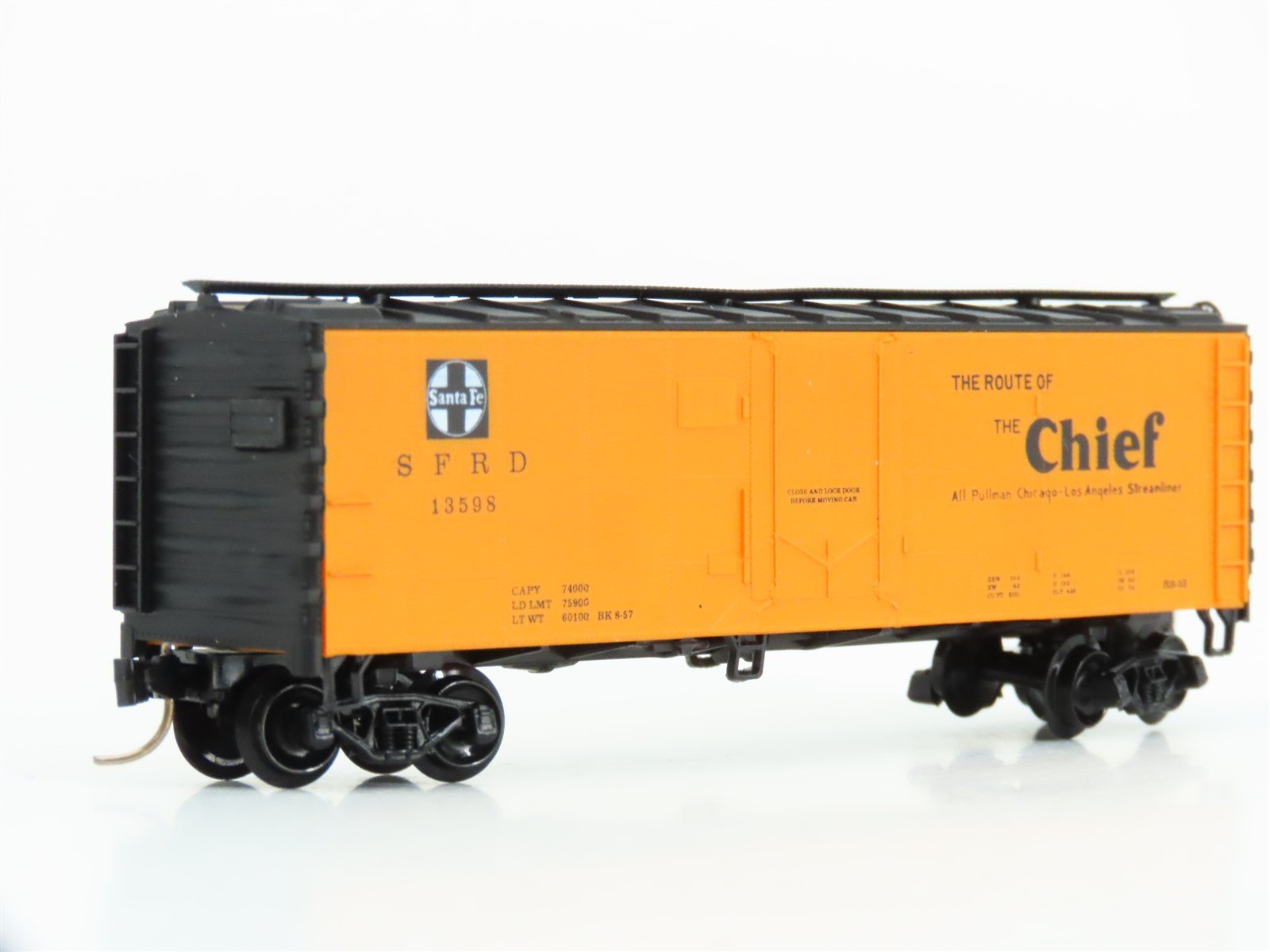 N Scale Precision Masters 1921 SFRD Santa Fe Chief Steel Reefer #13598