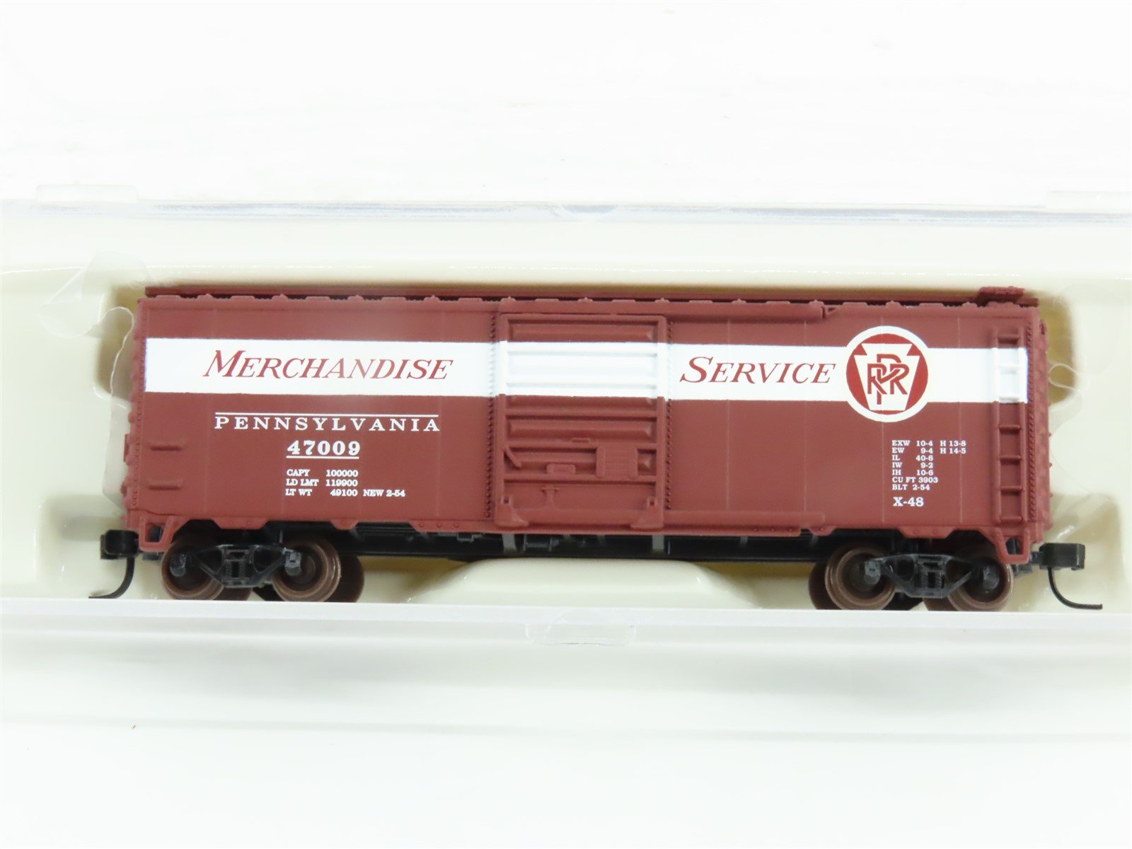 N Scale Atlas 34334 PRR Pennsylvania "Merchandise Service" 40' Boxcar #47009