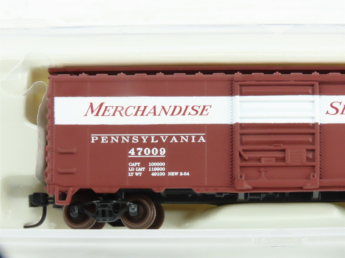 N Scale Atlas 34334 PRR Pennsylvania &quot;Merchandise Service&quot; 40&#39; Boxcar #47009