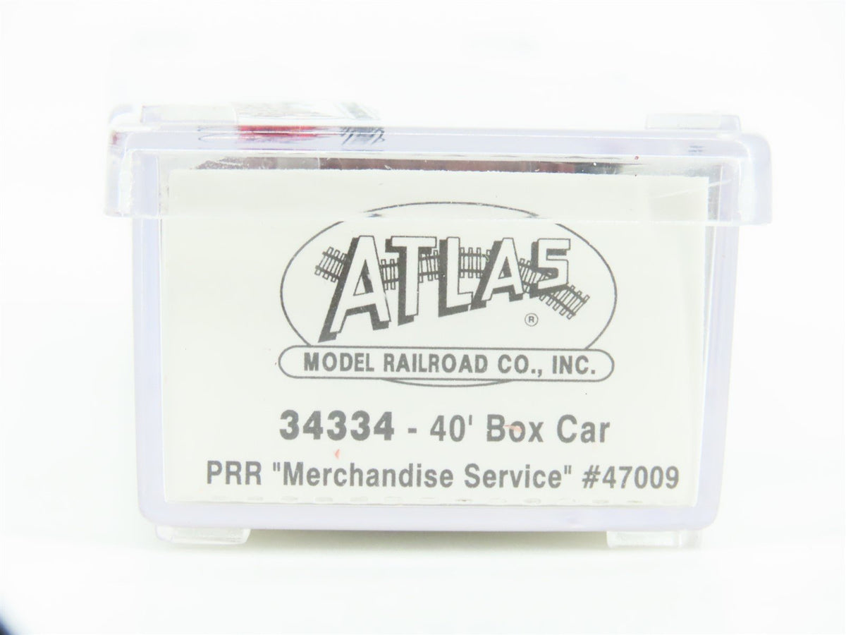 N Scale Atlas 34334 PRR Pennsylvania &quot;Merchandise Service&quot; 40&#39; Boxcar #47009