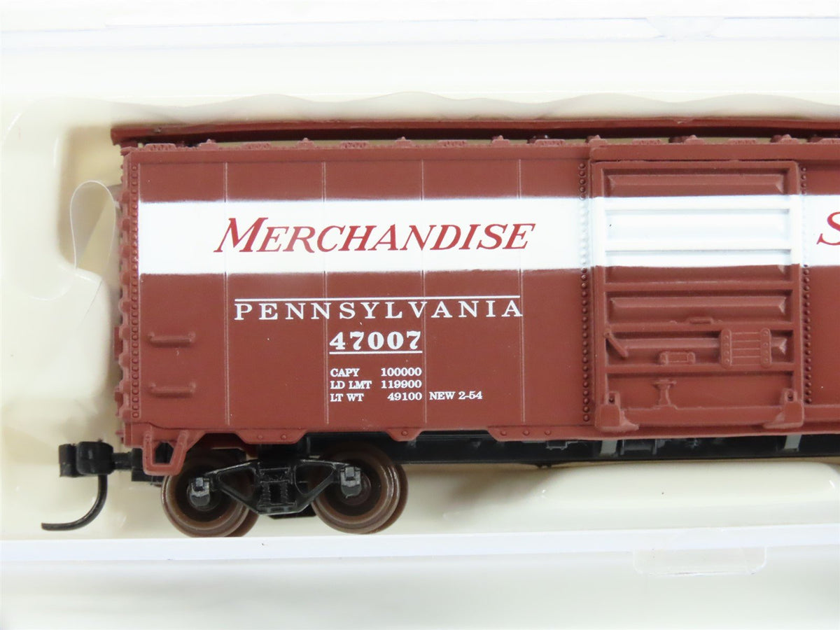 N Scale Atlas 34333 PRR Pennsylvania &quot;Merchandise Service&quot; 40&#39; Boxcar #47007