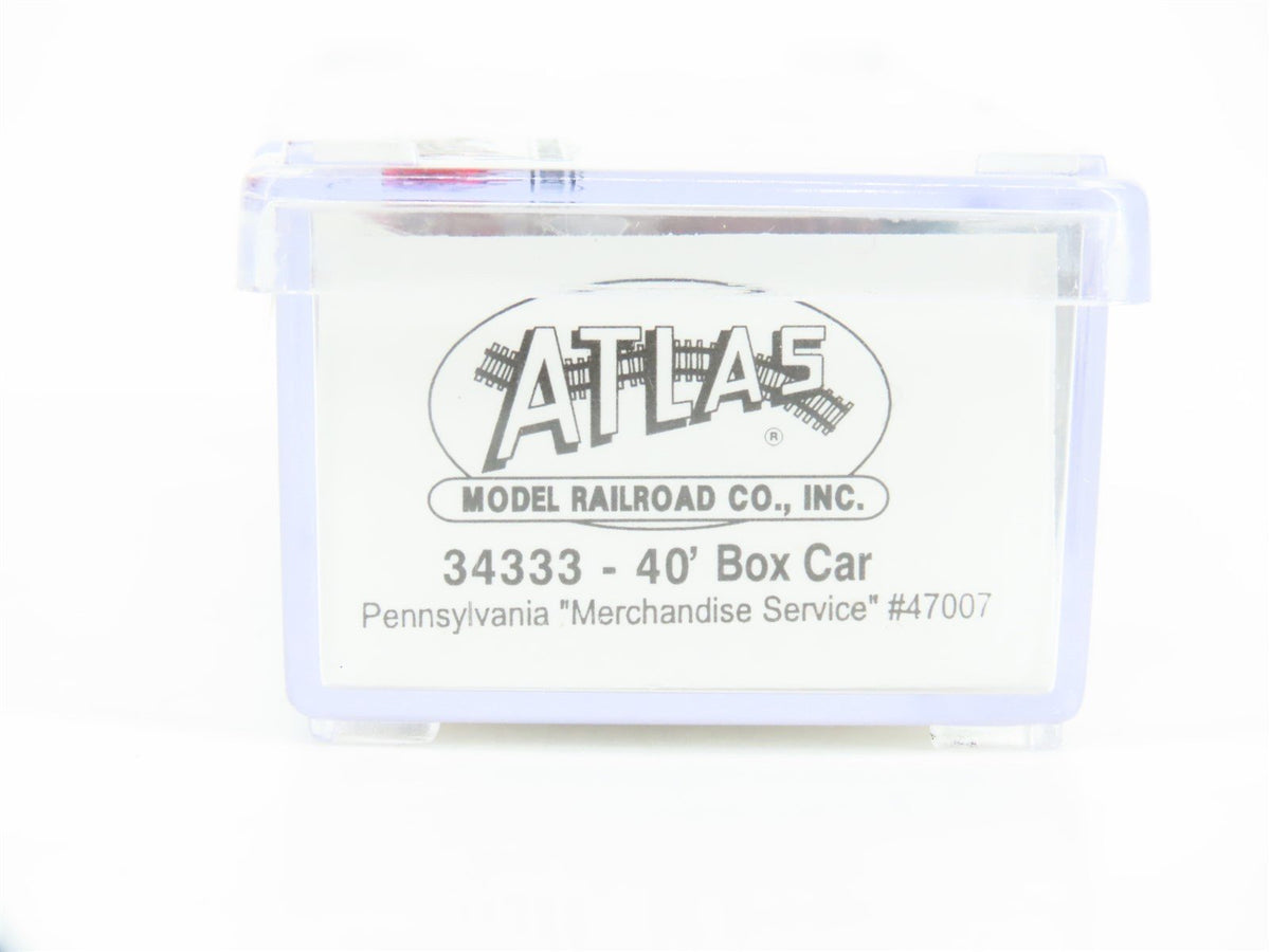 N Scale Atlas 34333 PRR Pennsylvania &quot;Merchandise Service&quot; 40&#39; Boxcar #47007