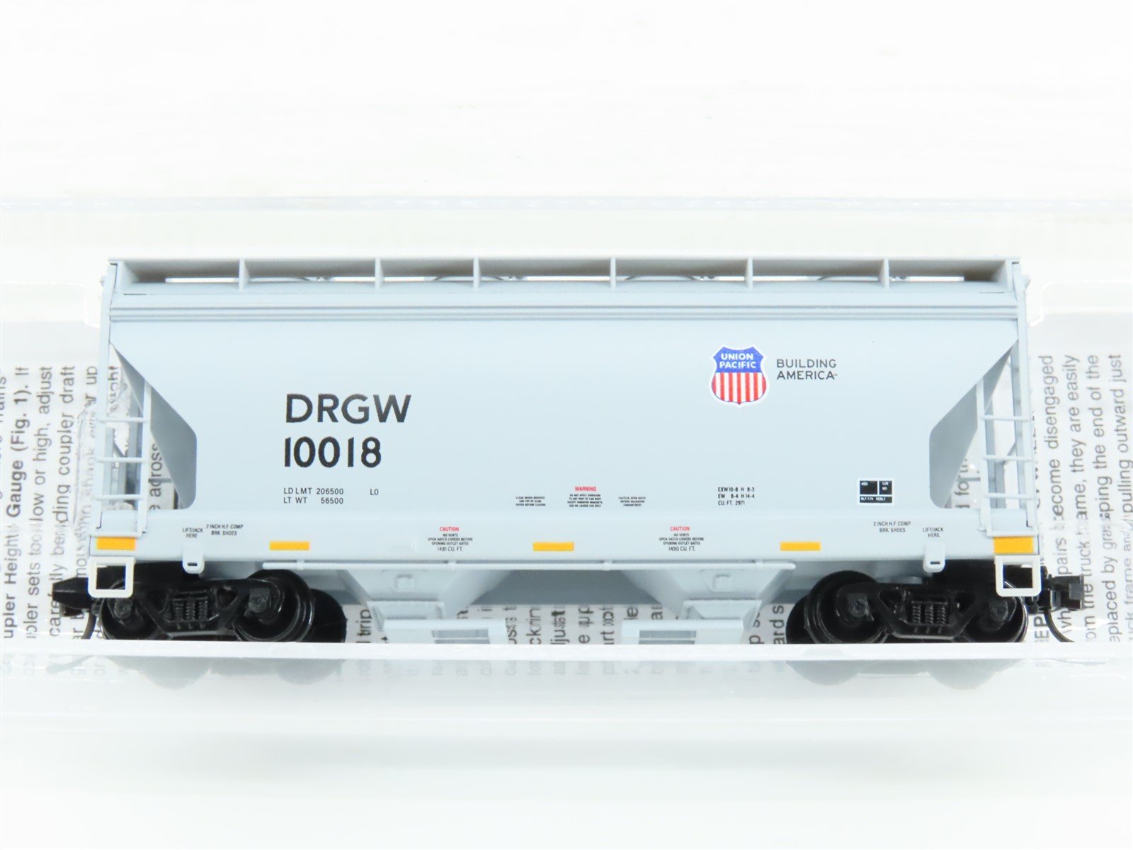 N Scale Micro-Trains MTL 09200501 DRGW Union Pacific 2-Bay Hopper Car #10018