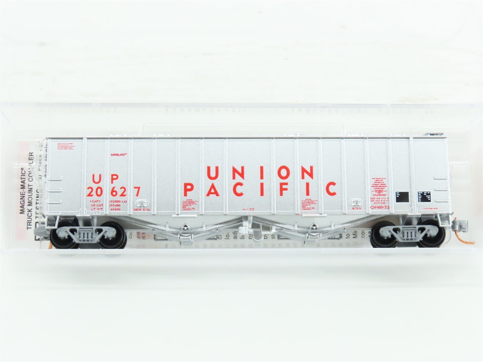 N Scale Micro-Trains MTL 09800052 UP Union Pacific 3-Bay Hopper Car #20627
