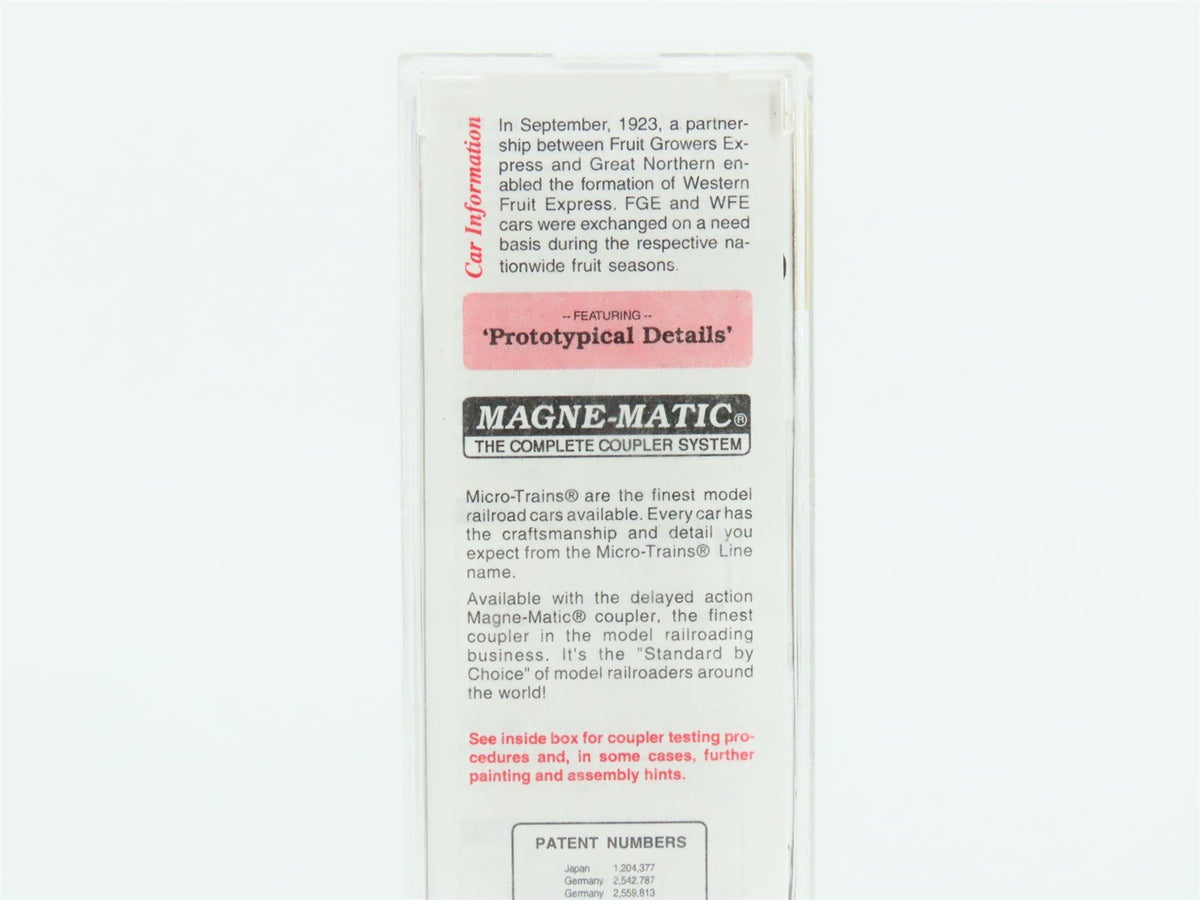 N Scale Micro-Trains MTL 69010/1 WFEX Western Fruit Express 51&#39; Reefer Car #805