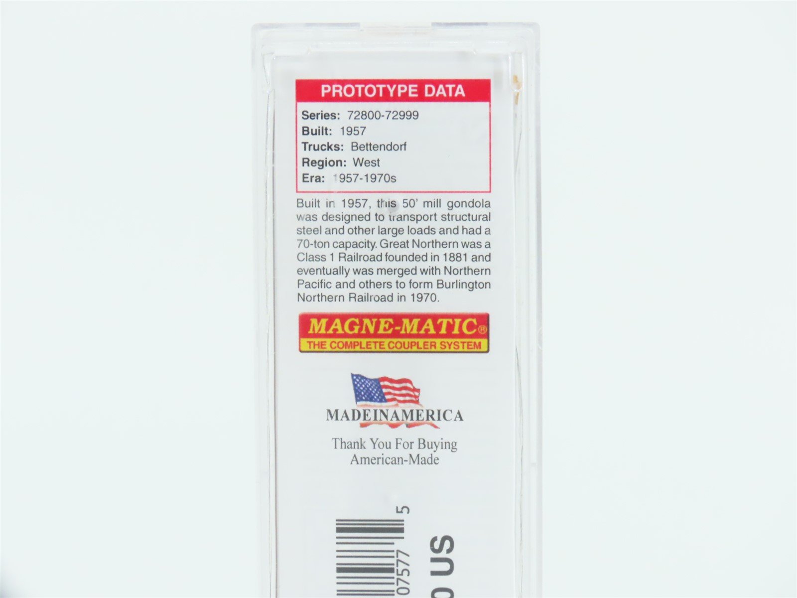 N Scale Micro-Trains MTL 10500541 GN Great Northern 50' Gondola Car #72878