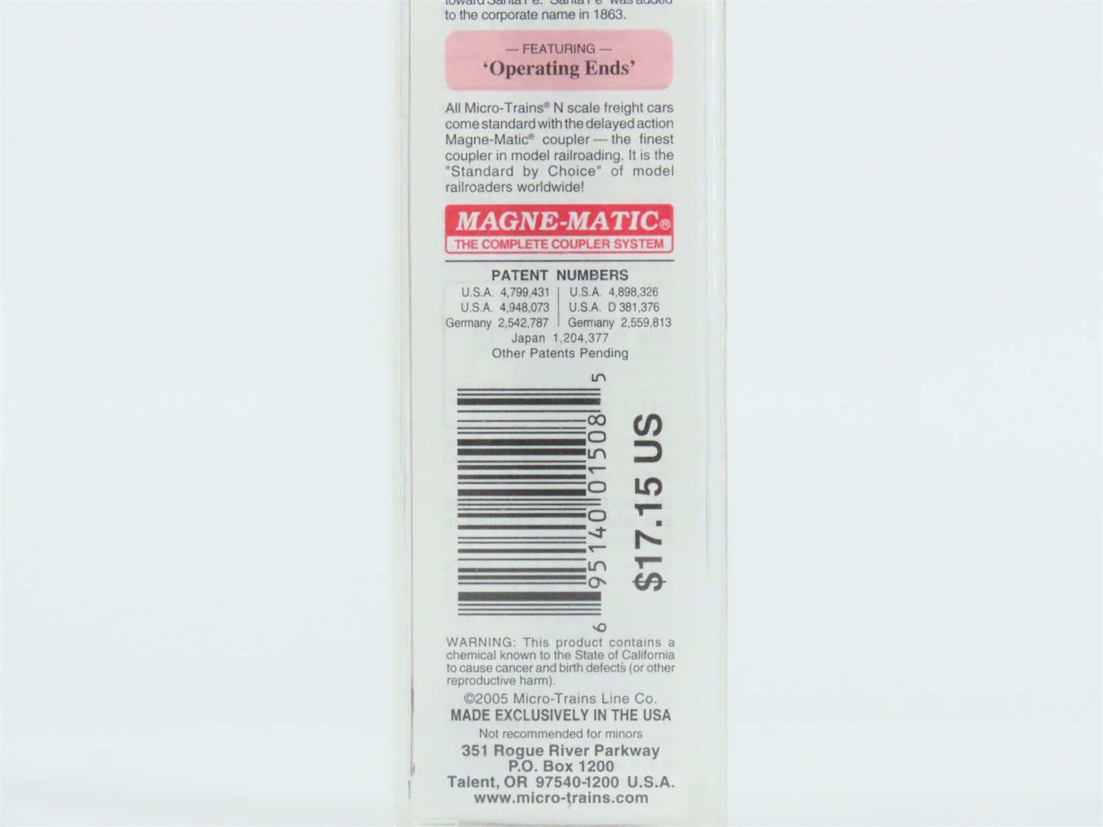 N Scale Micro-Trains MTL 04600080 ATSF Santa Fe 50' Gondola Car #75045 w/ Load