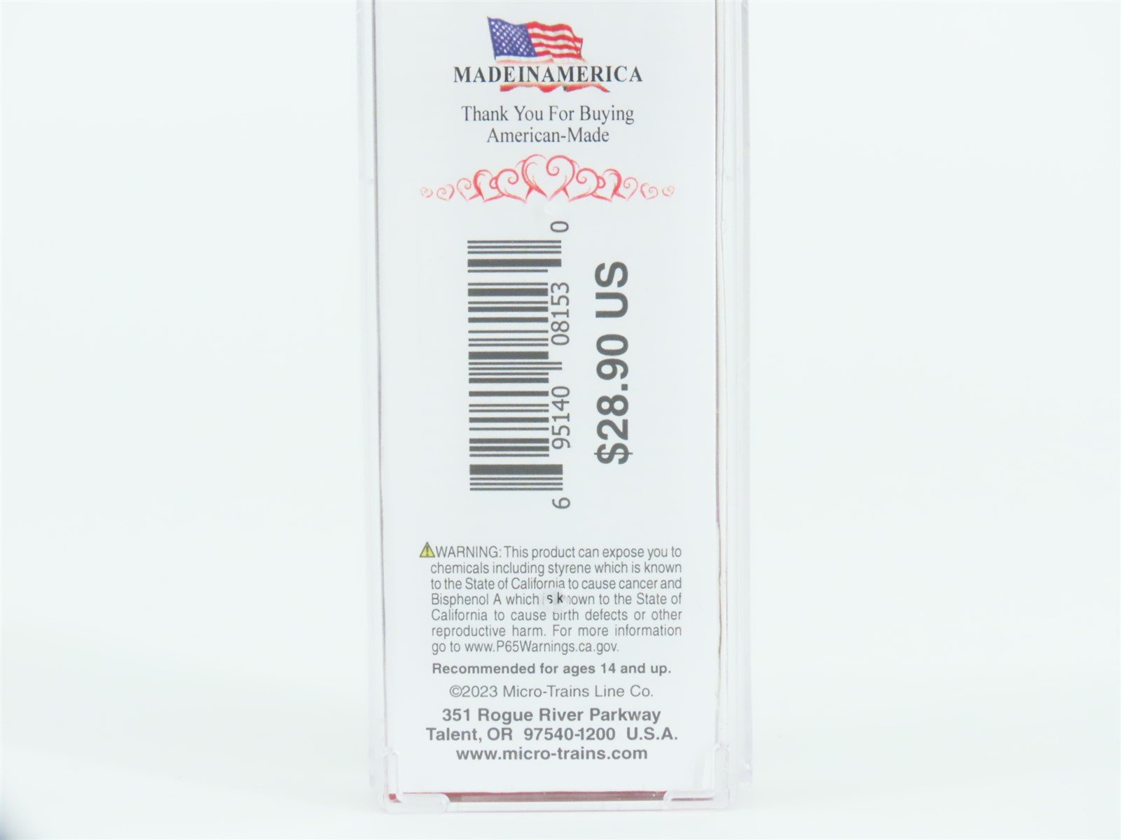 N Micro-Trains MTL 07500210 MR McCloud River 50' Double Plug Door Boxcar #12070
