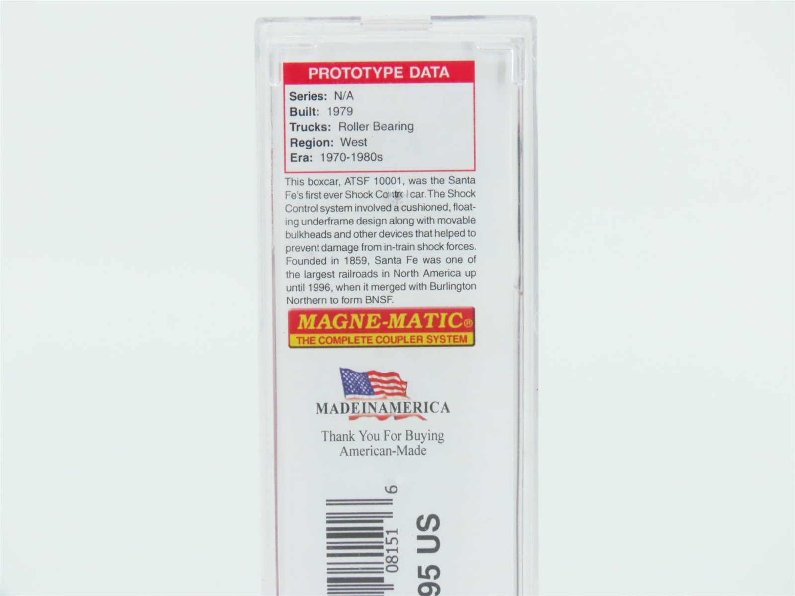 N Scale Micro-Trains MTL 18000380 ATSF Santa Fe 50' Standard Boxcar #10001