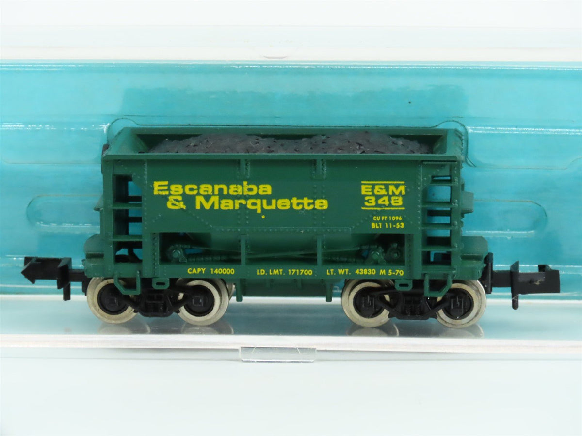 N Scale Atlas 3209 E&amp;M Escanaba &amp; Marquette Railroad 70 Ton Ore Car #348