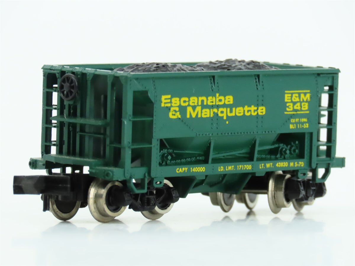 N Scale Atlas 3209 E&amp;M Escanaba &amp; Marquette Railroad 70 Ton Ore Car #348