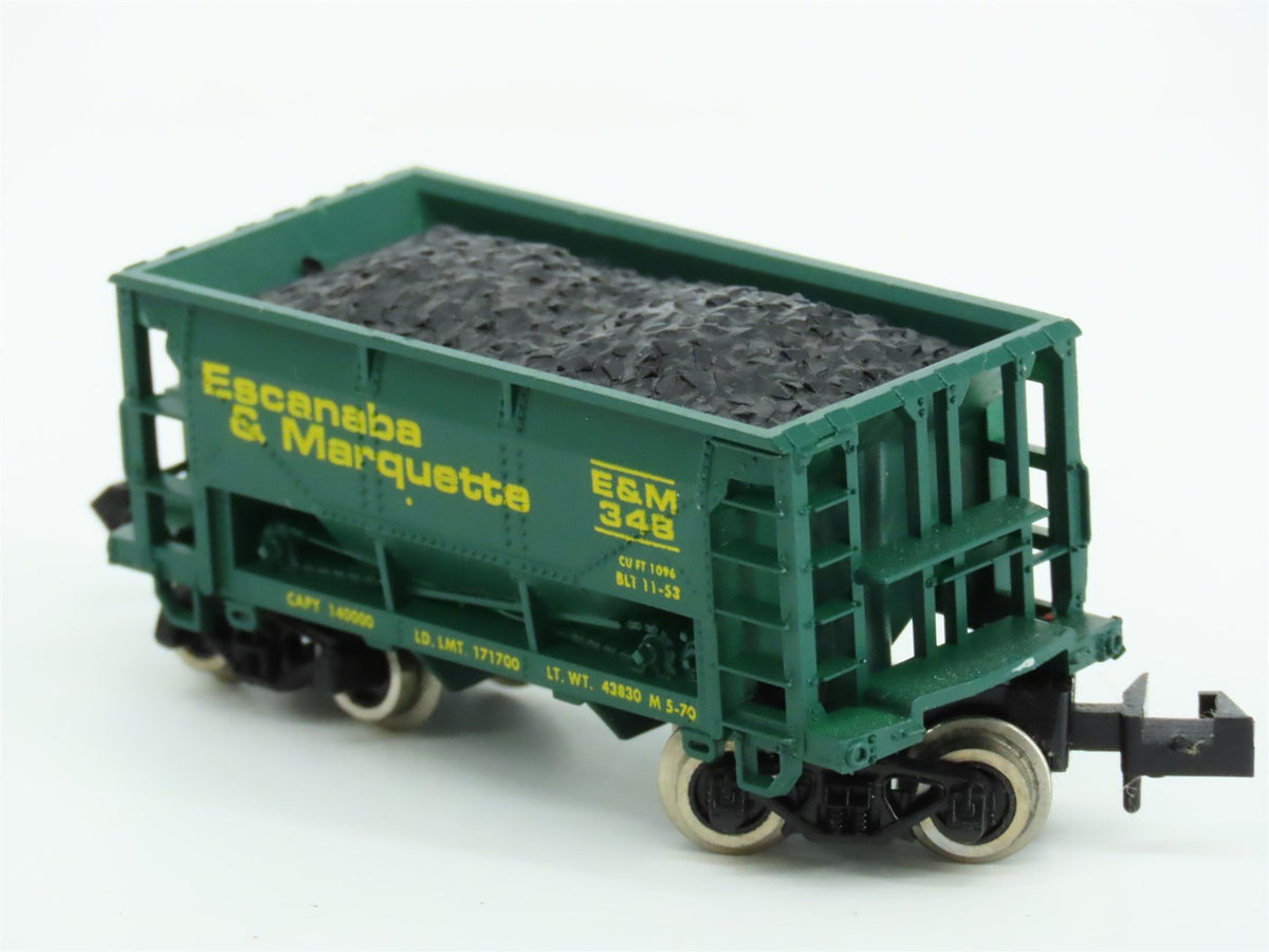 N Scale Atlas 3209 E&amp;M Escanaba &amp; Marquette Railroad 70 Ton Ore Car #348