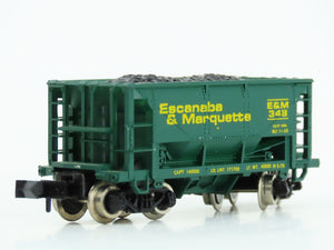 N Scale Atlas 3209 E&M Escanaba & Marquette Railroad 70 Ton Ore Car #348