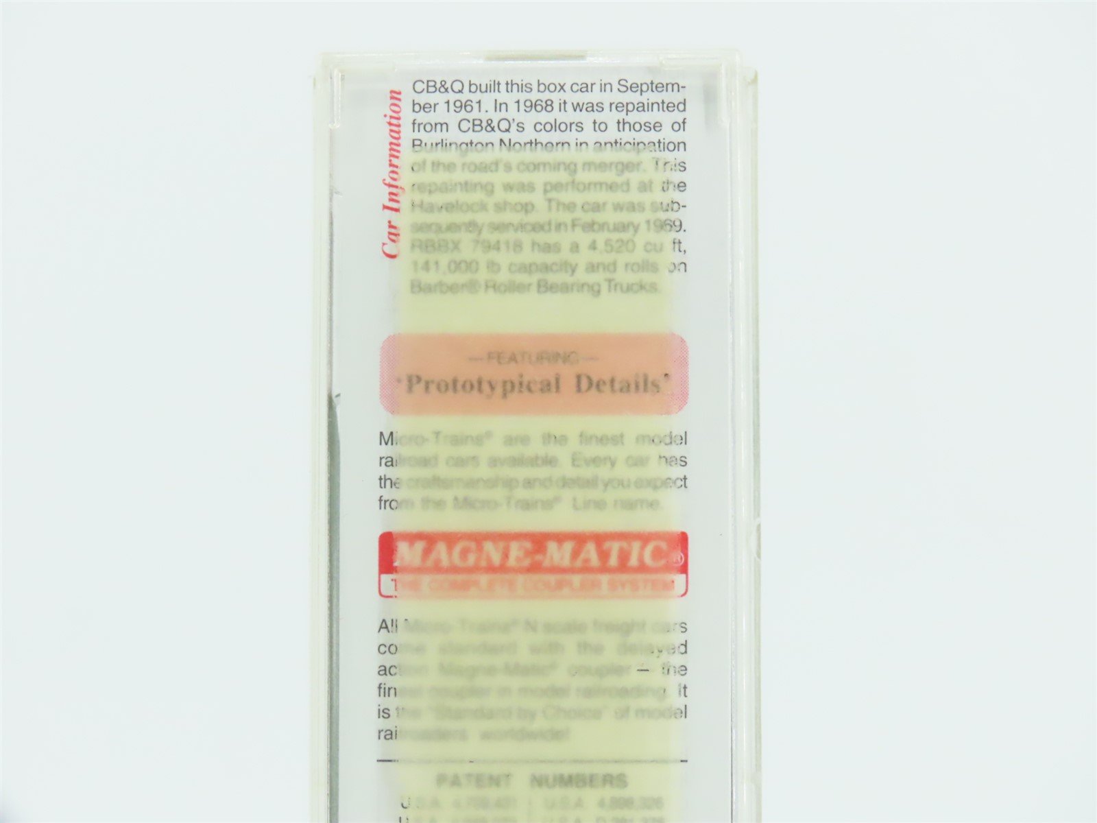 N Scale Micro-Trains MTL 32090 RBBX Burlington Reefer 50' Boxcar #79418