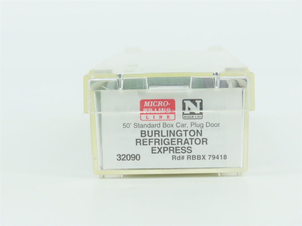 N Scale Micro-Trains MTL 32090 RBBX Burlington Reefer 50&#39; Boxcar #79418