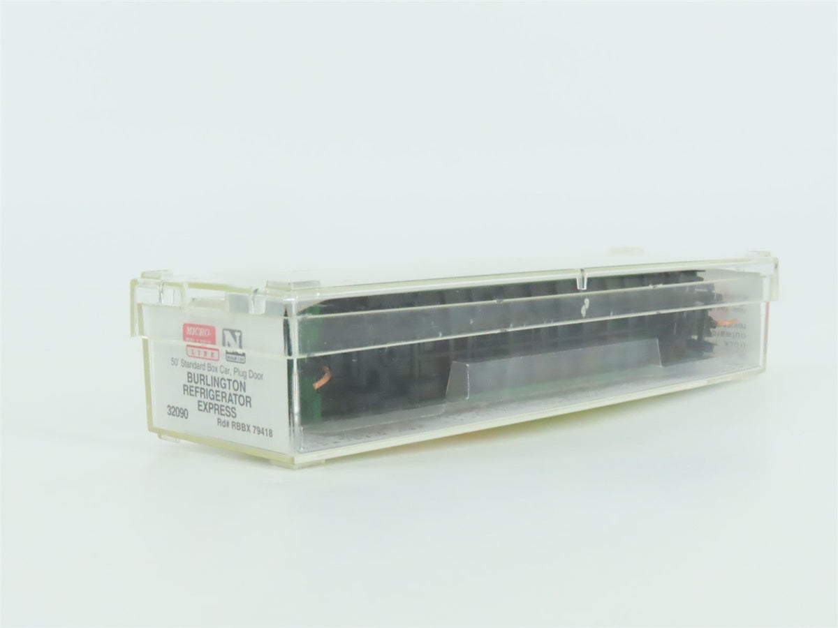 N Scale Micro-Trains MTL 32090 RBBX Burlington Reefer 50&#39; Boxcar #79418