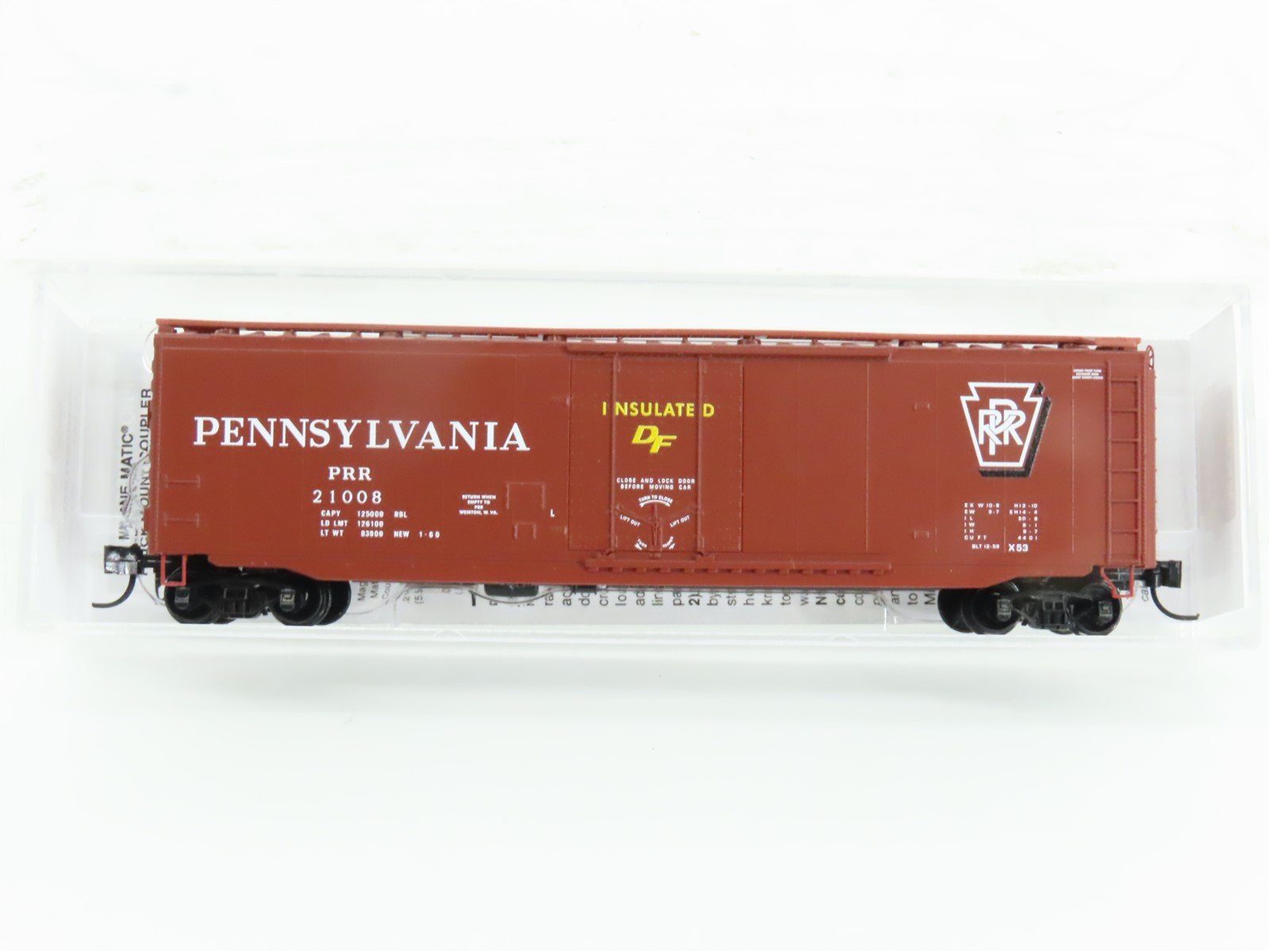 N Scale Micro-Trains MTL 03200461 PRR Pennsylvania 50' Standard Boxcar #21008