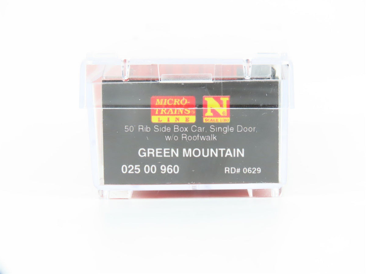 N Scale Micro-Trains MTL 02500960 GMRC Green Mountain 50&#39; Standard Boxcar #0629