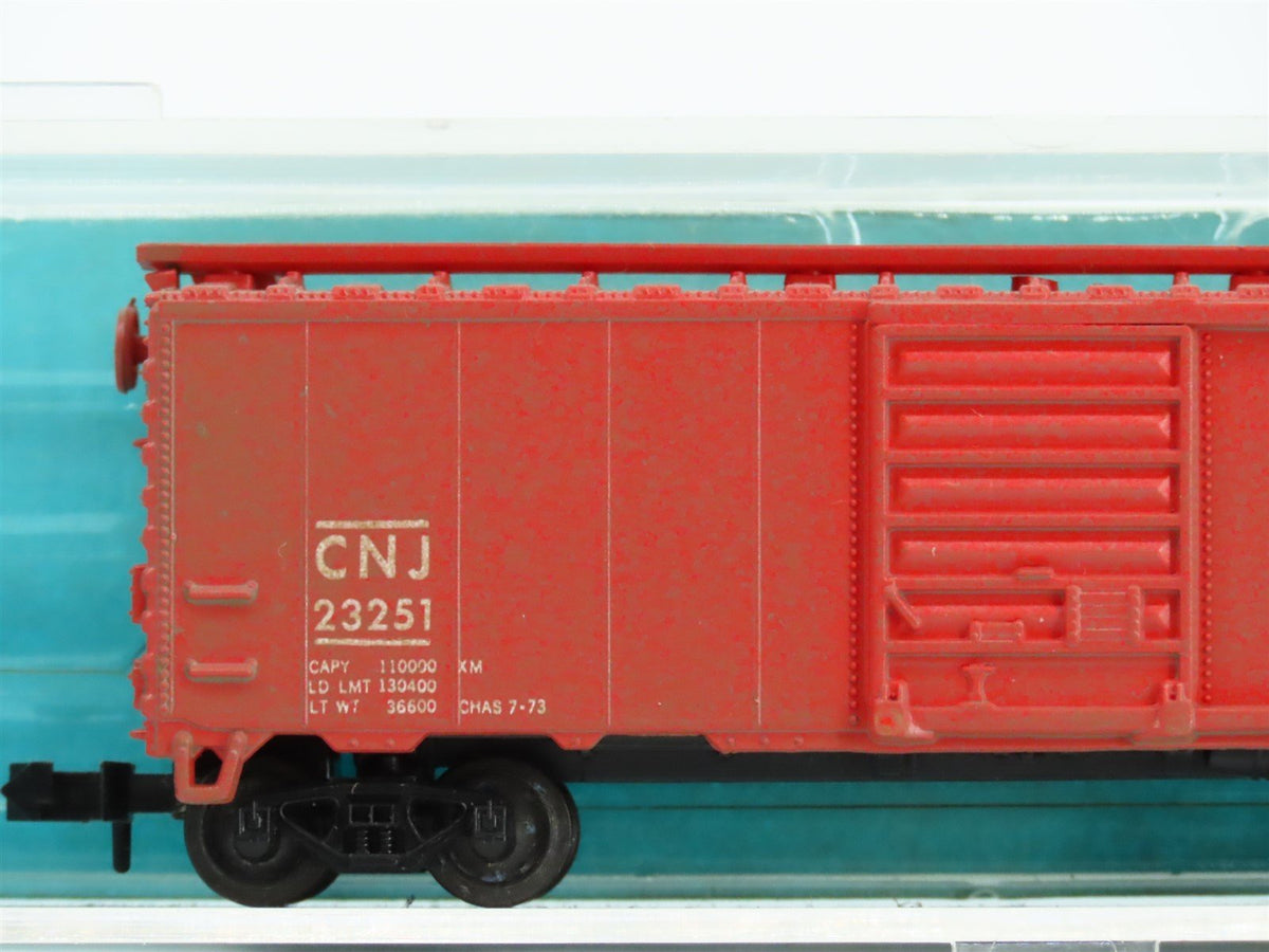 N Atlas 3410 CNJ Jersey Central Single Door Box Car #23251 Custom Weathered