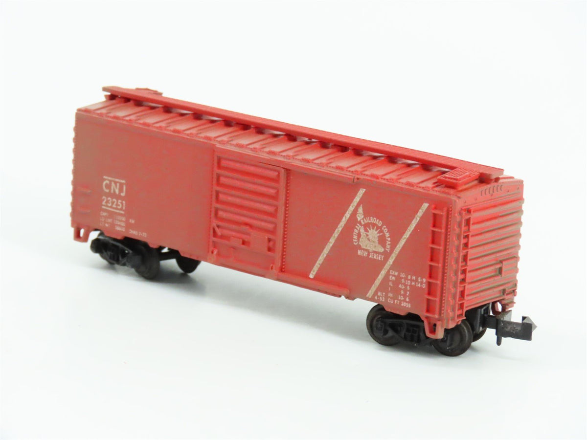 N Atlas 3410 CNJ Jersey Central Single Door Box Car #23251 Custom Weathered