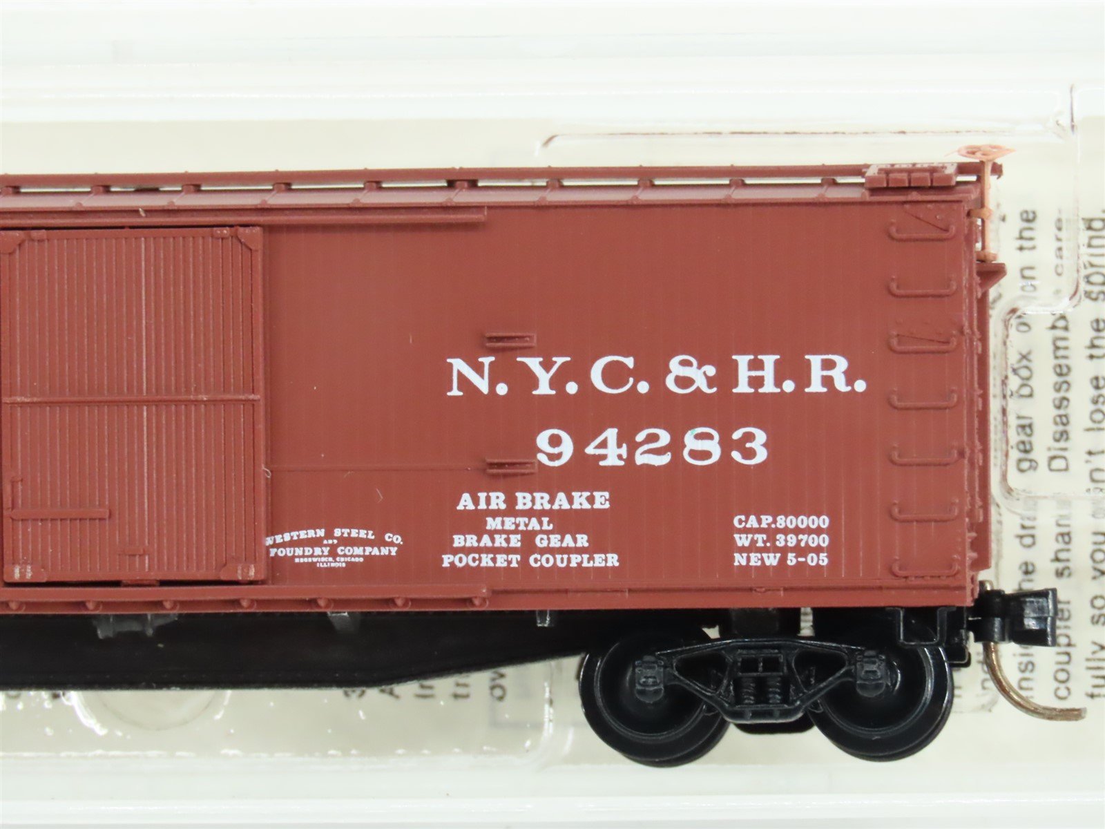 N Scale Micro-Trains MTL 39110 NYC&HR New York Central 40' Boxcar #94283