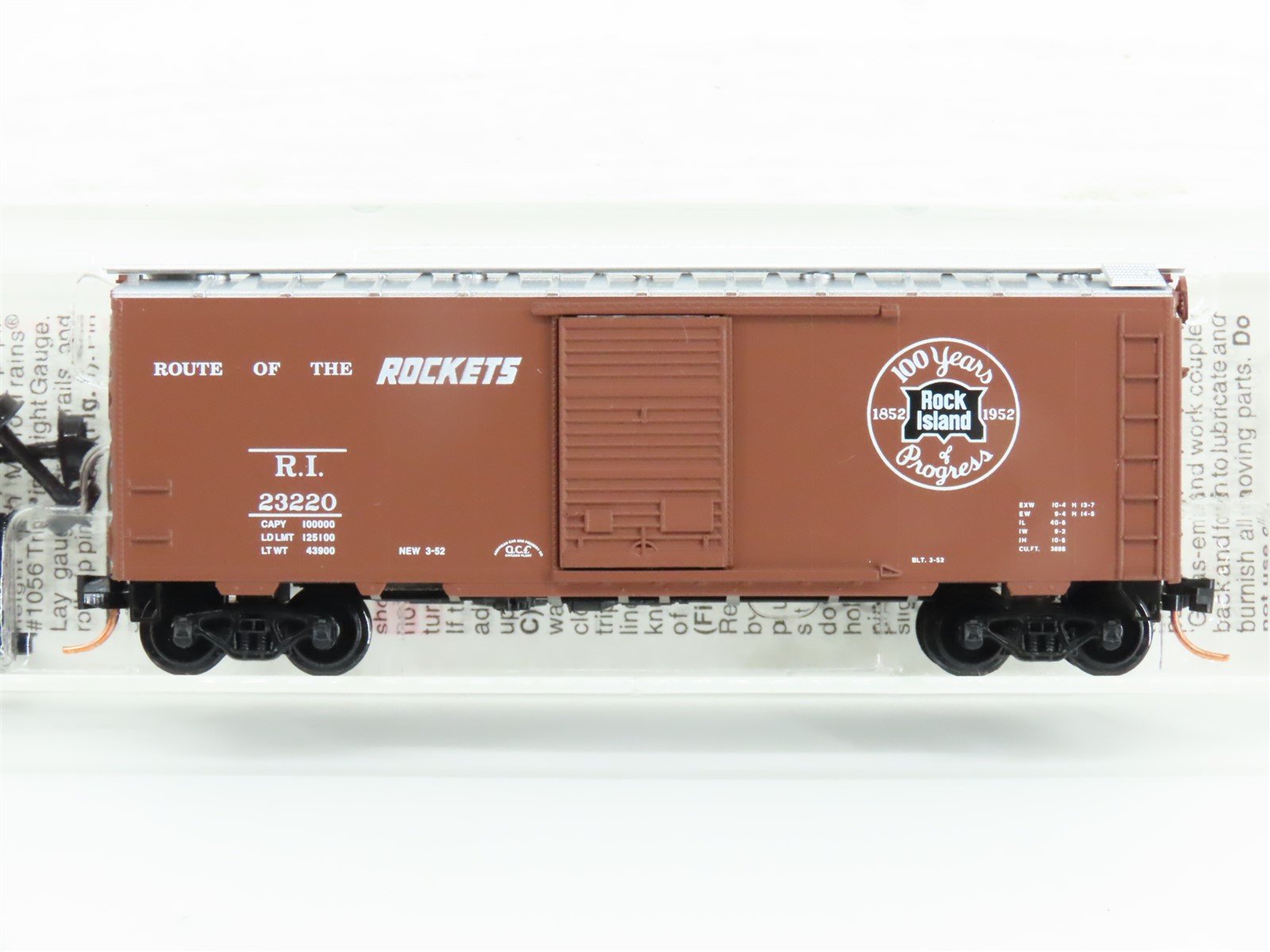 N Scale Micro-Trains MTL 20700 RI Route Of The Rockets 40' Boxcar #23220