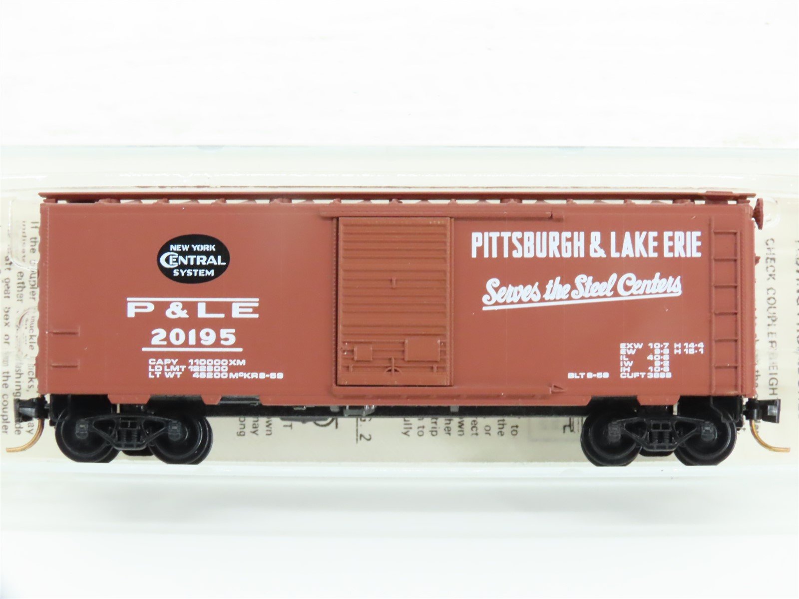 N Scale Micro-Trains MTL/Kadee 20410 P&LE Railway 40' Standard Boxcar #20195