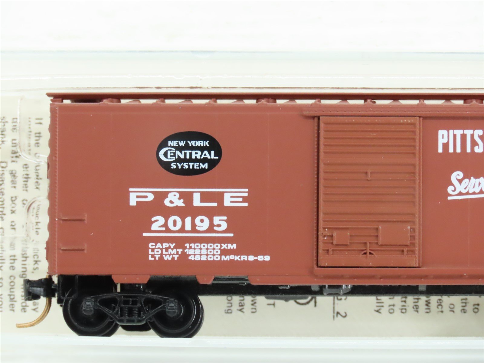 N Scale Micro-Trains MTL/Kadee 20410 P&LE Railway 40' Standard Boxcar #20195