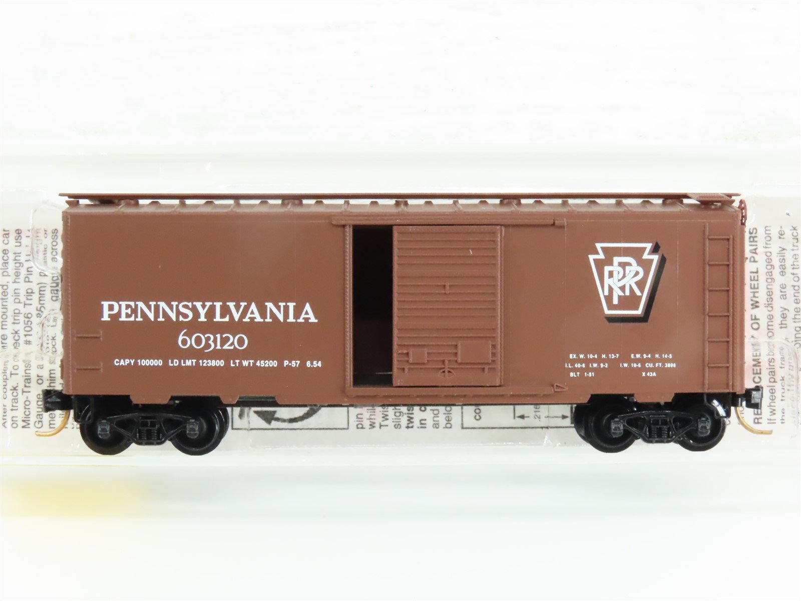 N Scale Micro-Trains MTL 20780/2 PRR Pennsylvania 40' Standard Boxcar #603120