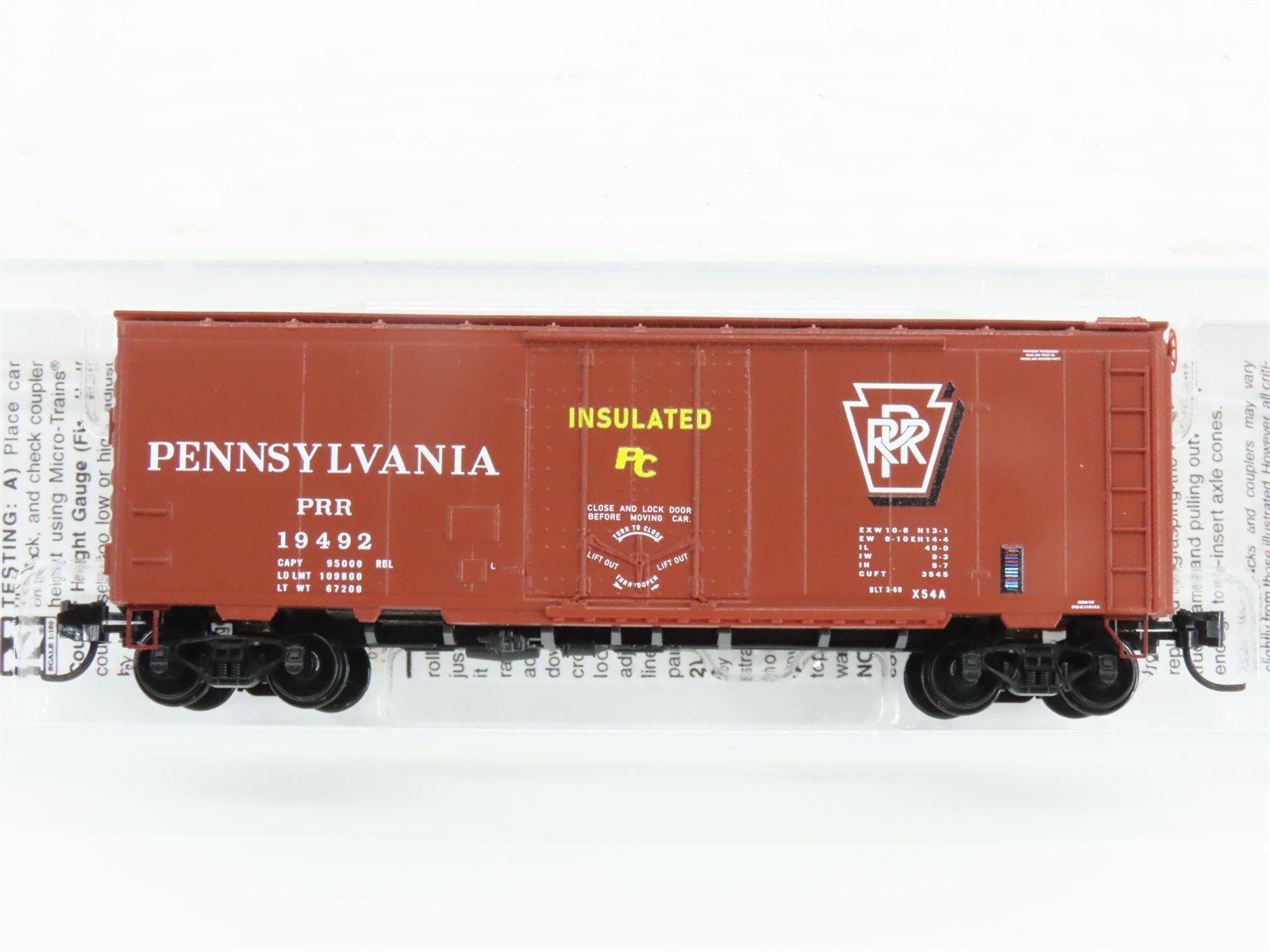 N Scale Micro-Trains MTL 02100610 PRR Pennsylvania 40' Standard Boxcar #19492