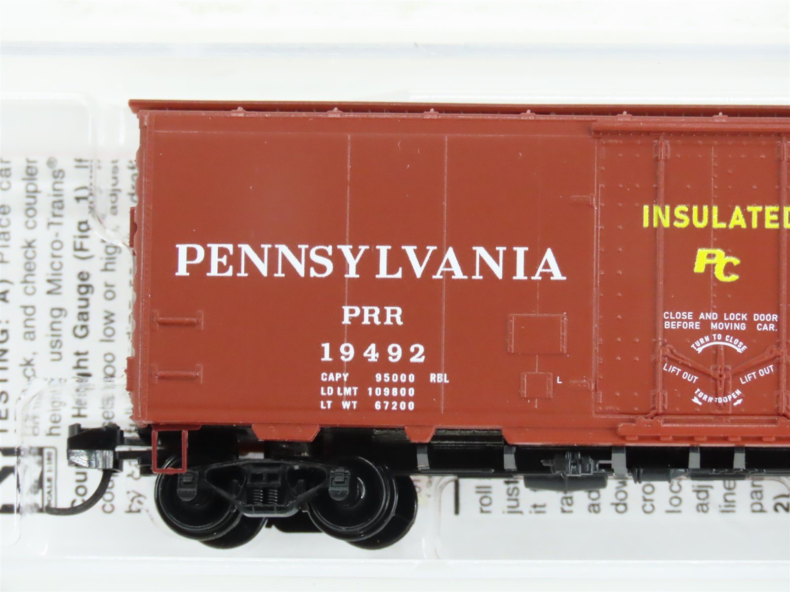 N Scale Micro-Trains MTL 02100610 PRR Pennsylvania 40' Standard Boxcar #19492