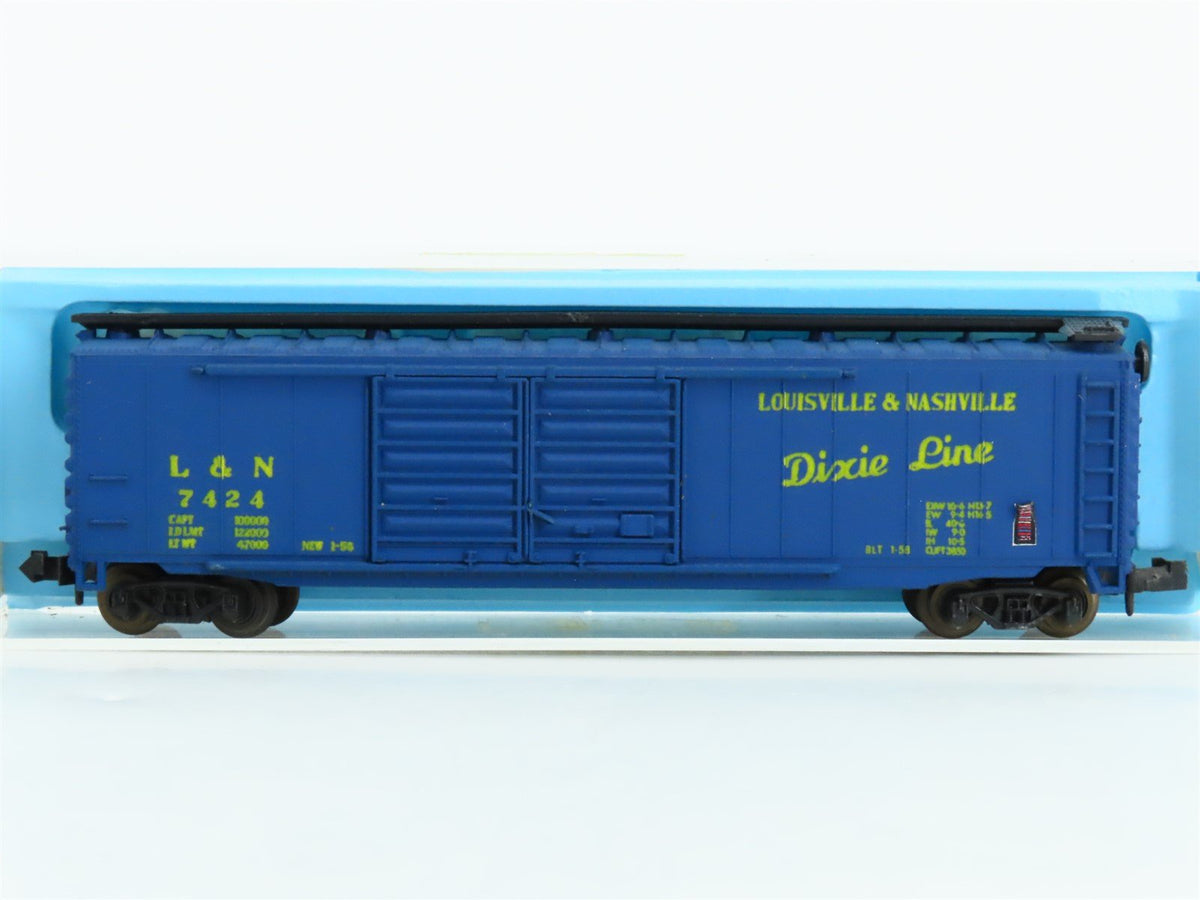 N Scale Atlas 2332 L&amp;N Louisville &amp; Nashville Dixie Line 50&#39; Box Car #7424
