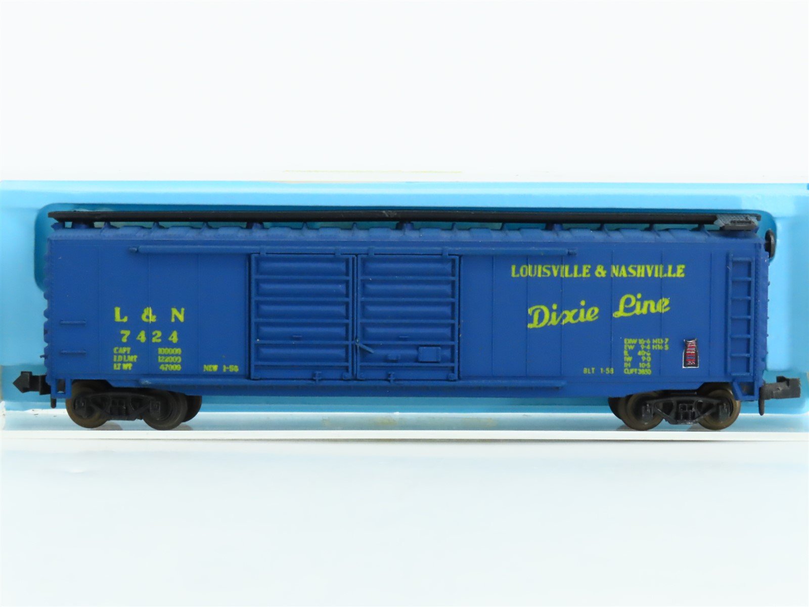 N Scale Atlas 2332 L&N Louisville & Nashville Dixie Line 50' Box Car #7424