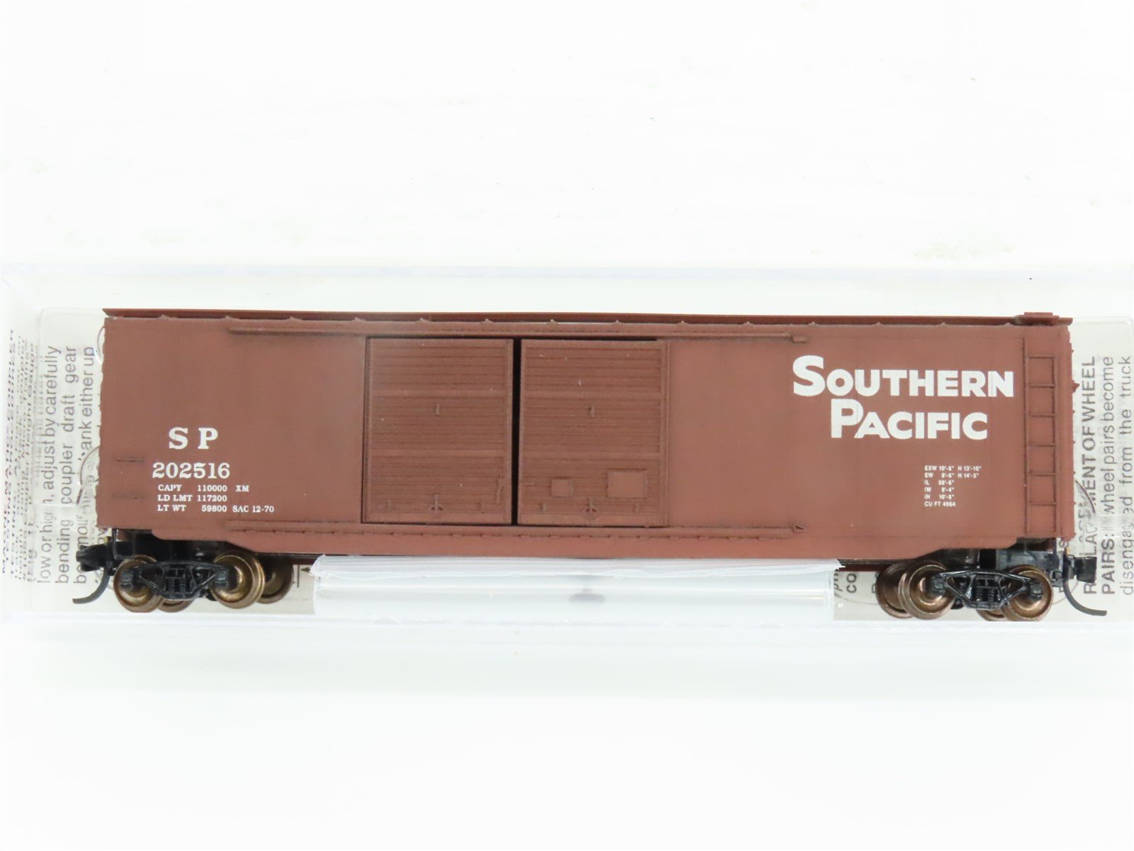 N Scale Micro-Trains MTL SP Southern Pacific 50' Boxcar #202516 Weathered