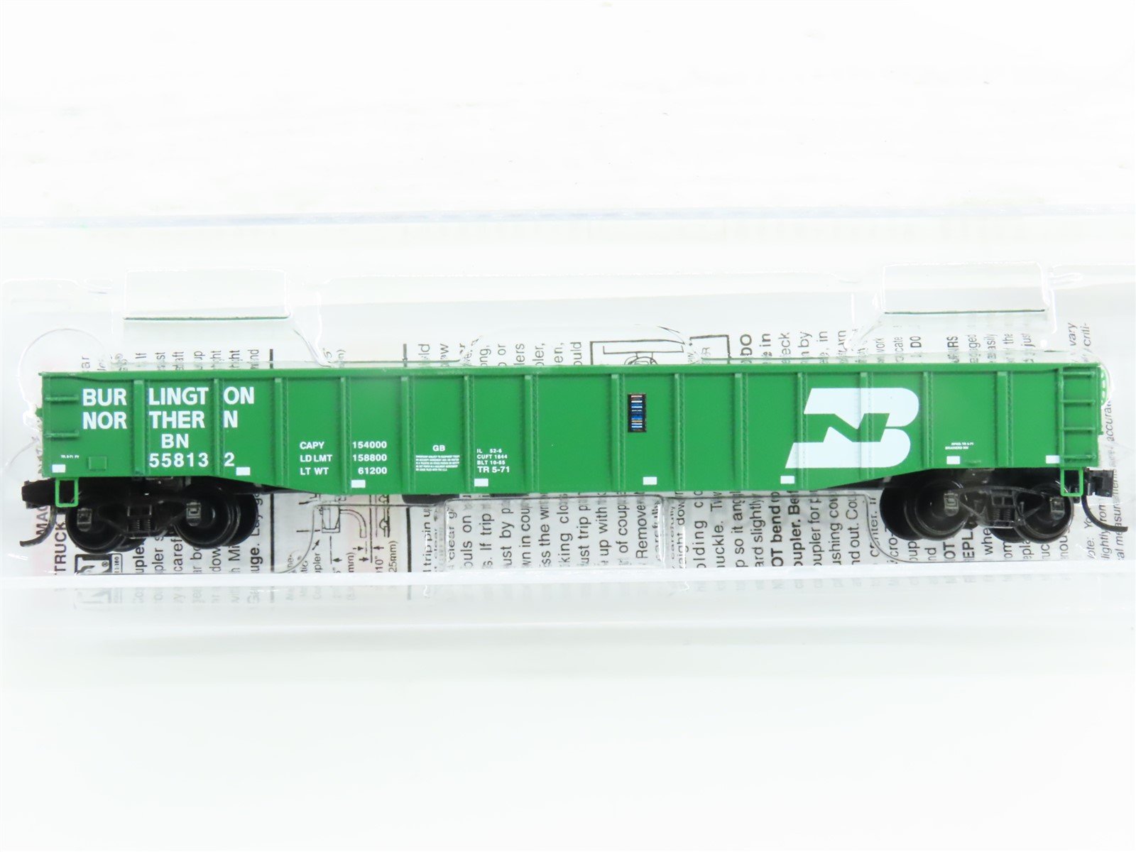 N Scale Micro-Trains MTL 10500642 BN Burlington Northern 50' Gondola Car #558132