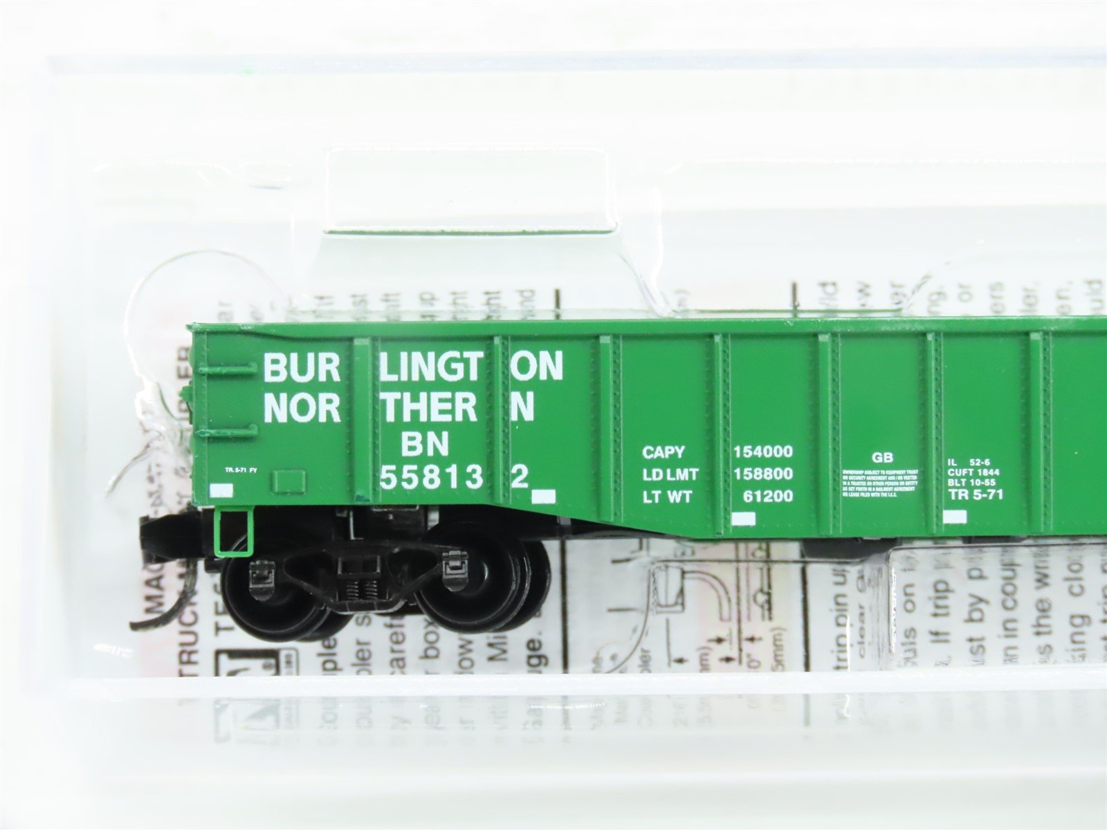 N Scale Micro-Trains MTL 10500642 BN Burlington Northern 50' Gondola Car #558132
