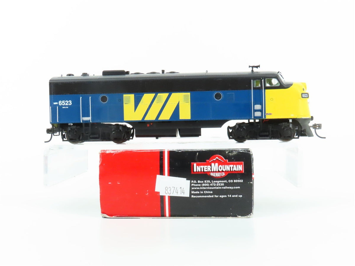 HO Scale Intermountain 49986S-03 VIA Rail FP9A Diesel #6523 w/ DCC &amp; Sound