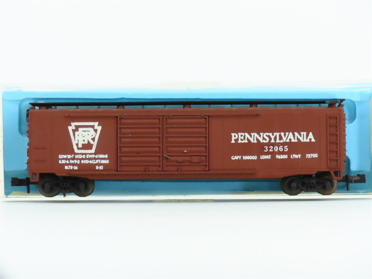 N Scale Atlas 2331 PRR Pennsylvania 50&#39; Double Door Box Car Custom Road #32065