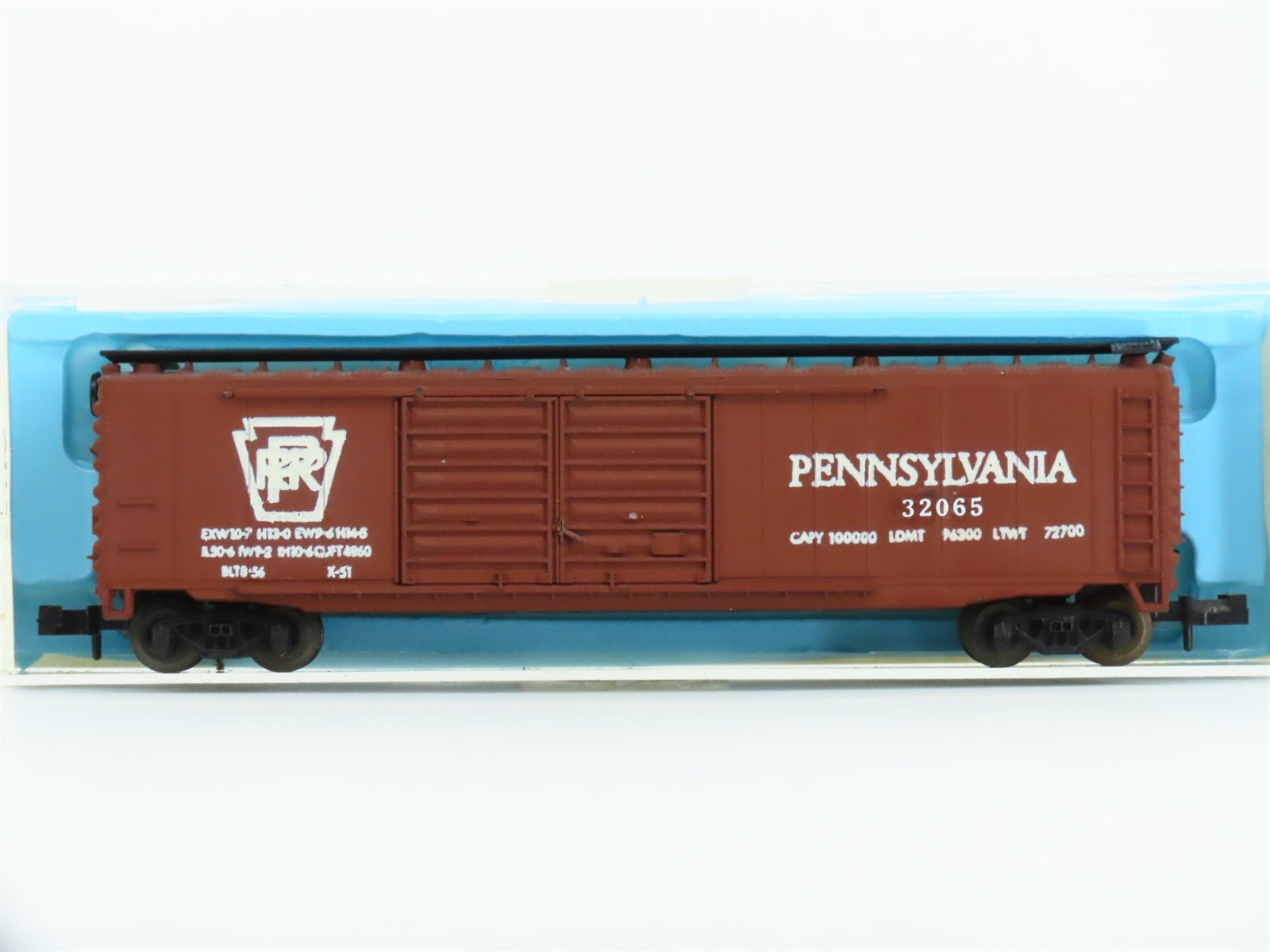 N Scale Atlas 2331 PRR Pennsylvania 50' Double Door Box Car Custom Road #32065