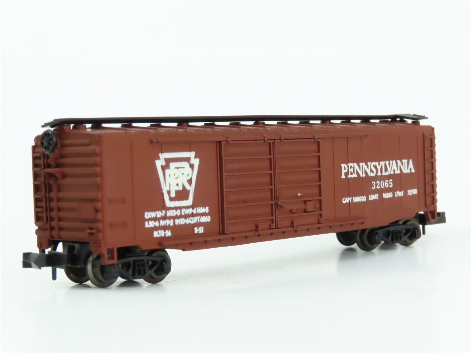 N Scale Atlas 2331 PRR Pennsylvania 50' Double Door Box Car Custom Road #32065