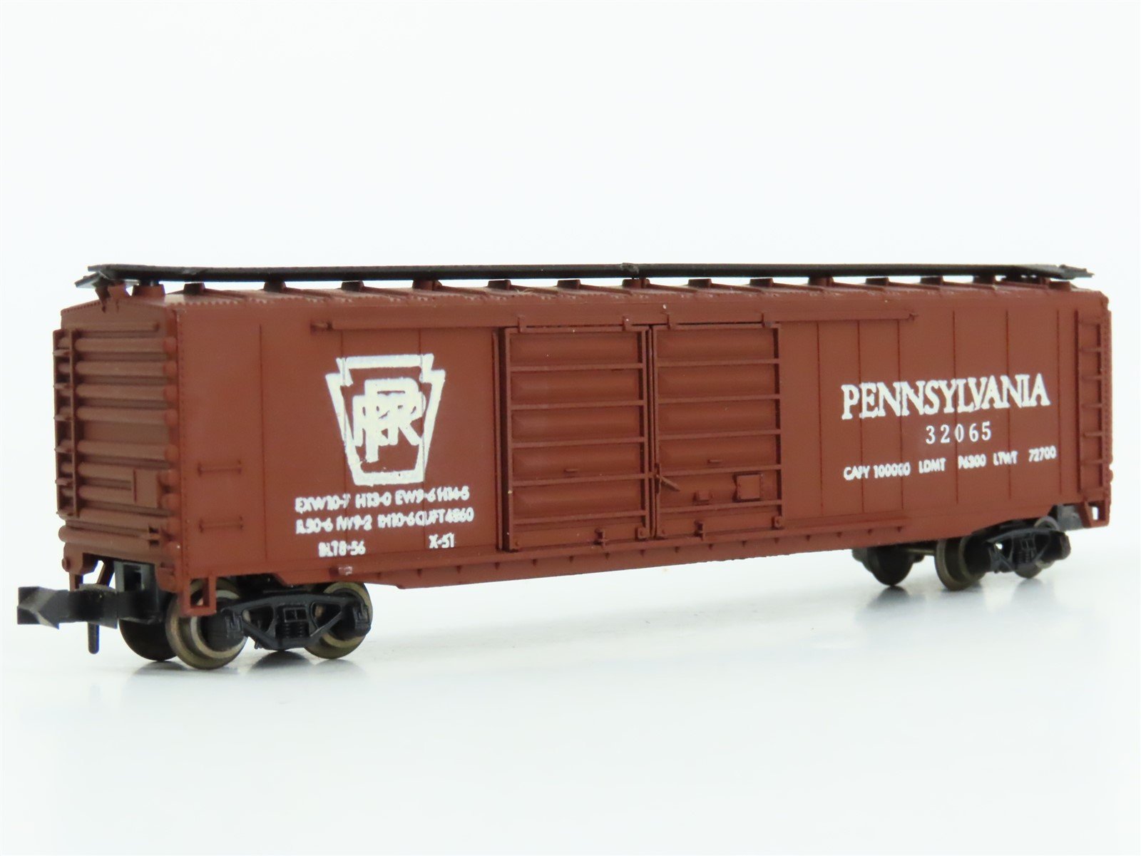 N Scale Atlas 2331 PRR Pennsylvania 50' Double Door Box Car Custom Road #32065